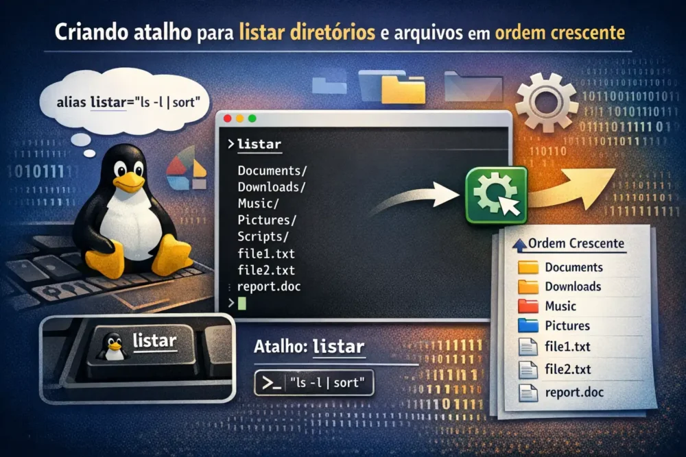 Listar diretorios ordem crescente