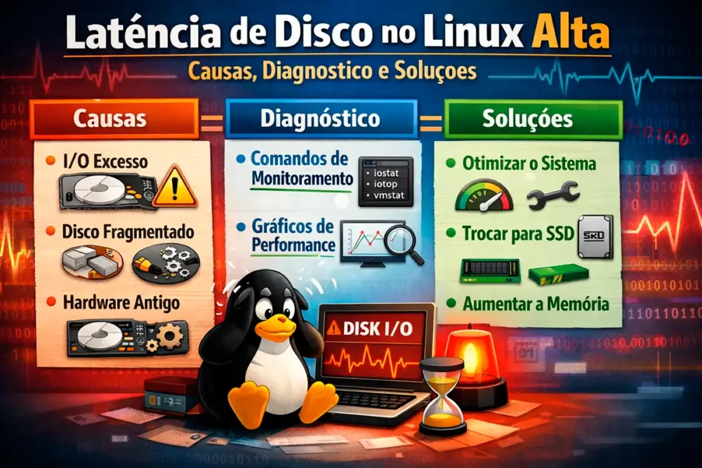 latencia do disco no linux