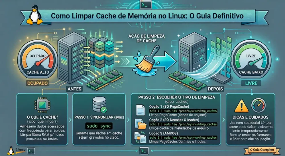 limpar cache memoria linux