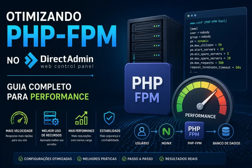 otimização php-fpm no directadmin
