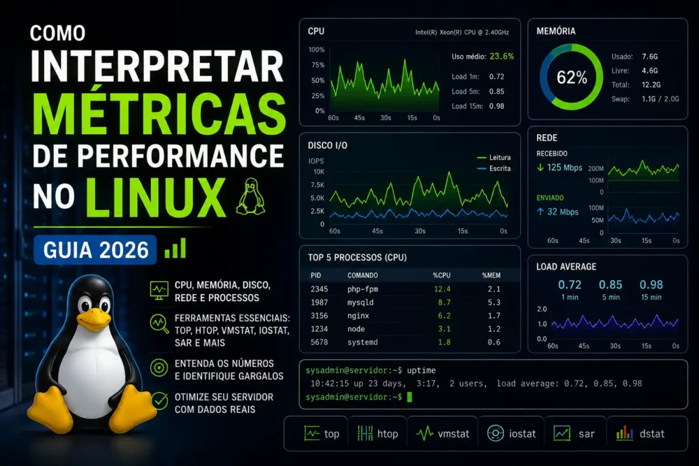 como interpretar metricas de performance no linux