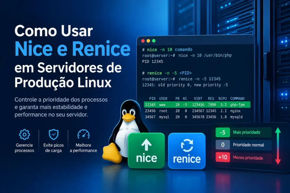 como usar nice e renice